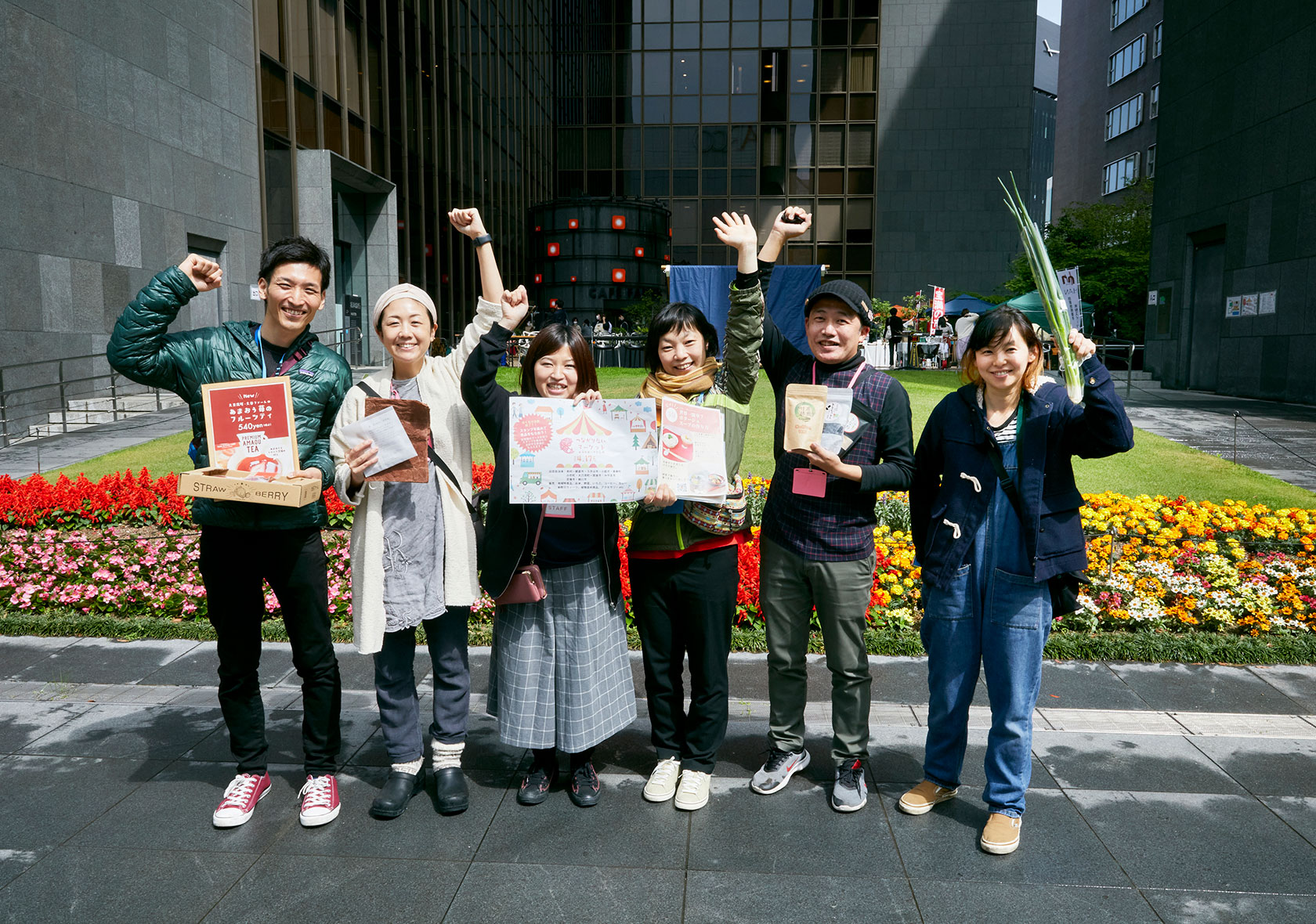 主催の「福岡県地域おこし協力隊新聞部」の皆さん。それぞれ、太刀洗町、香春町、筑後市、うきは市、小竹町、赤村で活動しています