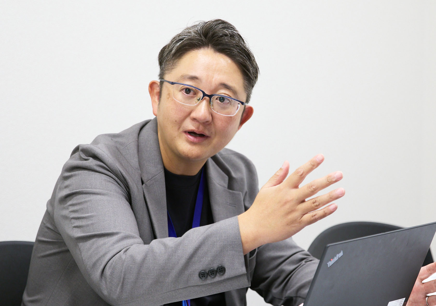 熊本銀行ソリューション営業部の大畑さん。