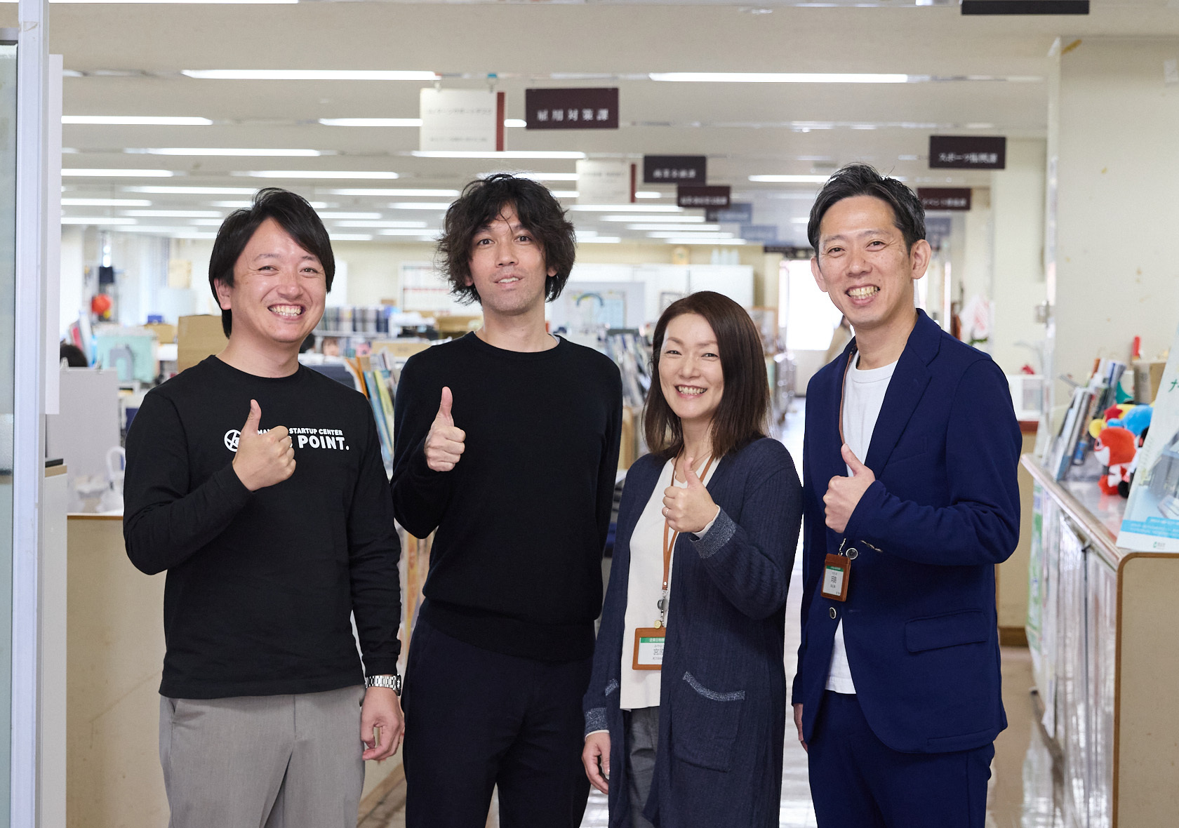 台湾企業の誘致などを担当している熊本市経済観光局 企業立地推進課の職員の皆さん。