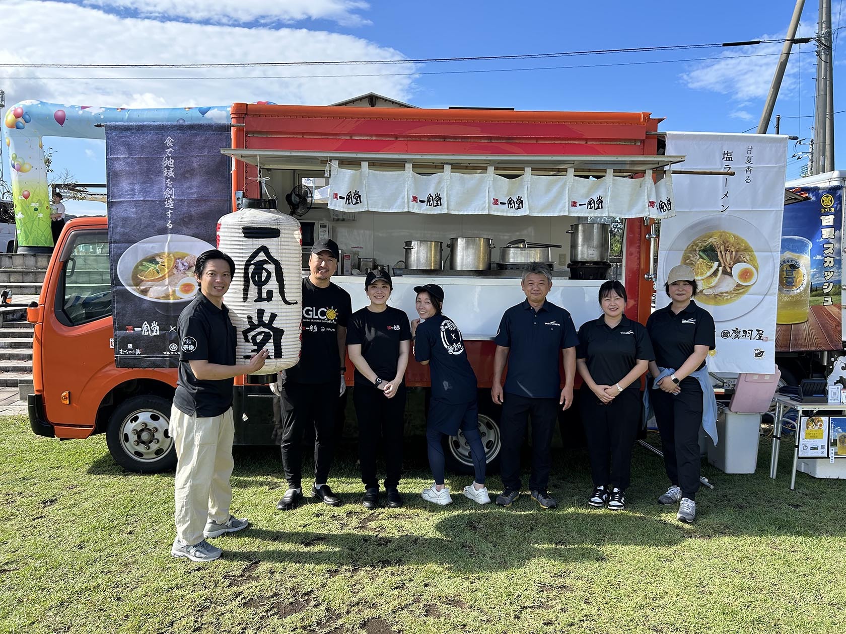 10月の道の駅イベント時は、一風堂のキッチンカーで出店。