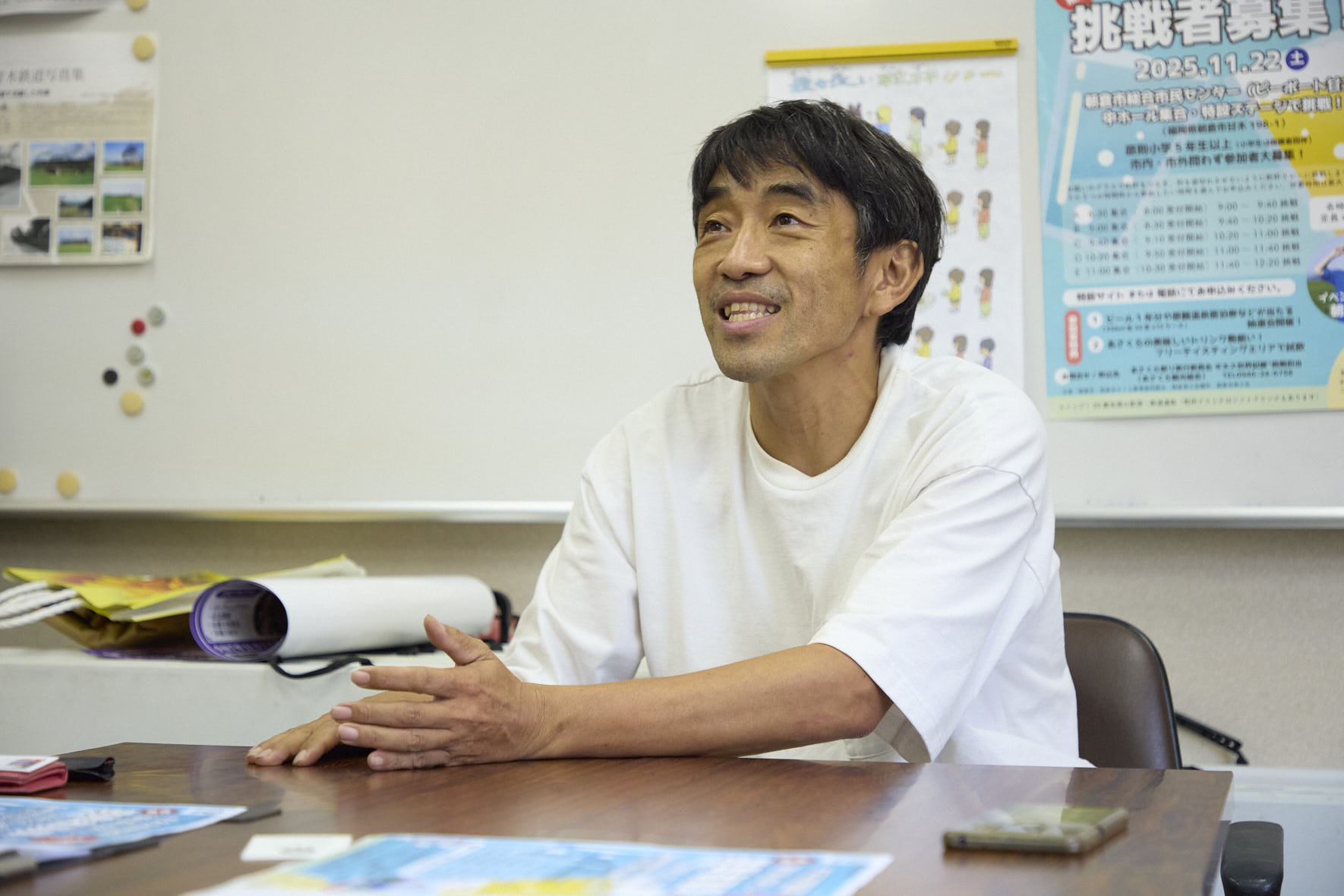 あさくら観光協会の里川事務局長。