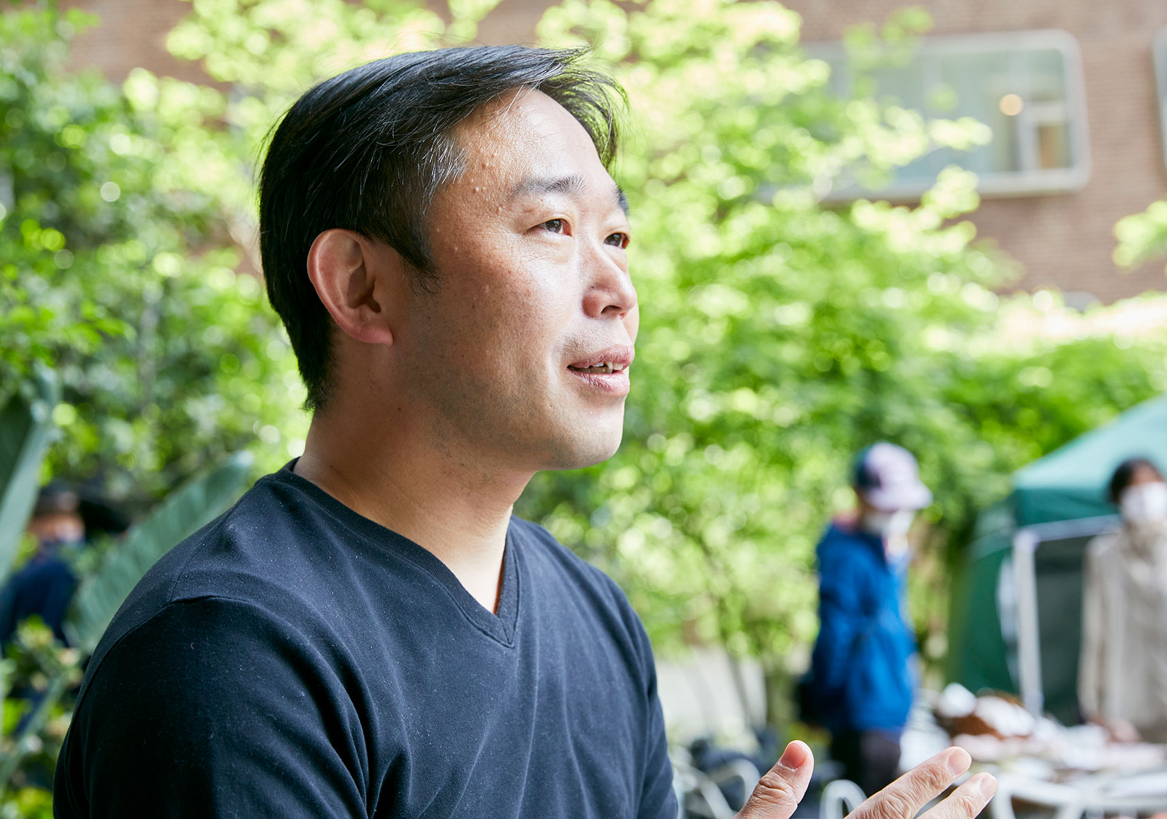 「この町の地域おこし協力隊立ち上げ当初から関わっているので人一倍思い入れが深い」と話す香春町まちづくり課の坪根健さん