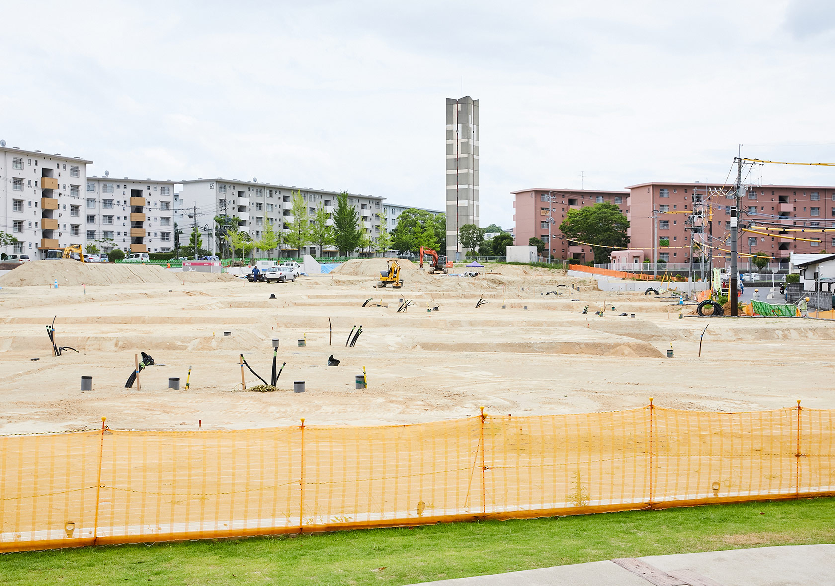 老朽化した9棟を解体して生まれた広大な敷地